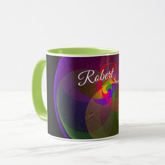Citrus Kleur Mix Geometrische Koffiemok Mok (Voorkant links)