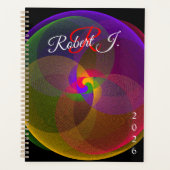 Citrus Kleur Mix Geometrische Spiraal Planner (Voorkant)