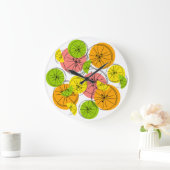 Citrus-klok rond grote klok (Huis)