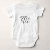 Citrus krans Baby shower Gift Monogram Romper (Achterkant)