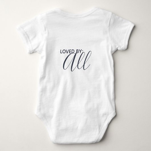 Citrus krans Baby shower Gift Monogram Romper (Achterkant)