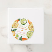 Citrus kreeg echt Waterverf Baby shower Bedankjes Labels (In situ)