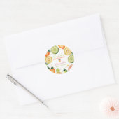 Citrus kreeg echt Waterverf Baby shower Ronde Sticker (Envelop)