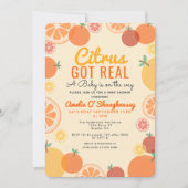 Citrus krijgt echt fruit zomer Baby shower Kaart (Voorkant)