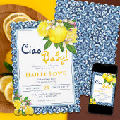 Citrus Lemon Amalfi Coast Ciao Baby shower Kaart