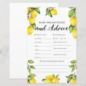 Citrus Lemon Baby Predications and Advice Game (Voorkant / Achterkant)