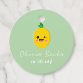 Citrus Lemon Baby shower Bedankjes Labels