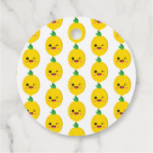 Citrus Lemon Baby shower Bedankjes Labels (Achterkant)
