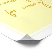 Citrus Lemon Baby shower Bedankt voor uw komst Poster (Hoek)