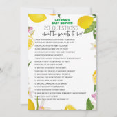 Citrus Lemon Baby shower - bewerkbare naam, 5x7 Kaart (Voorkant)