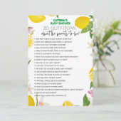 Citrus Lemon Baby shower - bewerkbare naam, 5x7 Kaart (Staand voorkant)