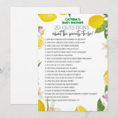 Citrus Lemon Baby shower - bewerkbare naam, 5x7 Kaart (Voorkant / Achterkant)