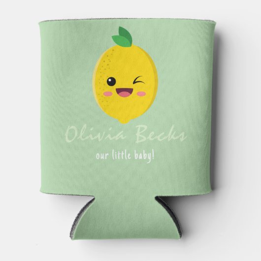 Citrus Lemon Baby shower Blikjeskoeler (Voorkant)