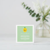 Citrus Lemon Baby shower Informatiekaartje (Staand voorkant)