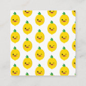 Citrus Lemon Baby shower Informatiekaartje (Achterkant)