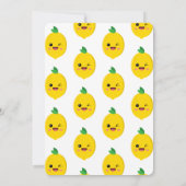 Citrus Lemon Baby shower Kaart (Achterkant)