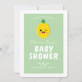Citrus Lemon Baby shower Kaart