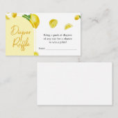 Citrus Lemon Baby shower Luier Raffle Informatiekaartje (Voorkant / Achterkant)