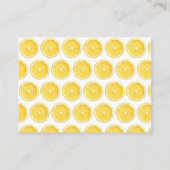 Citrus Lemon Baby shower Luier Raffle Informatiekaartje (Achterkant)