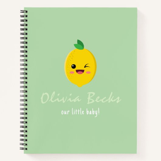Citrus Lemon Baby shower Notitieboek (Voorkant)