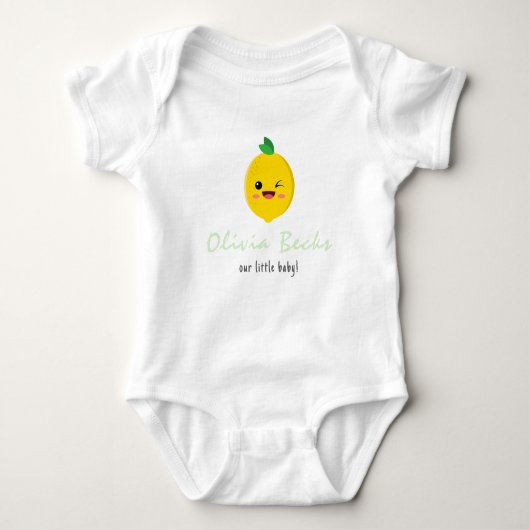 Citrus Lemon Baby shower Romper (Voorkant)