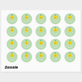 Citrus Lemon Baby shower Ronde Sticker (Vel)