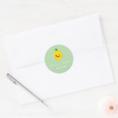 Citrus Lemon Baby shower Ronde Sticker (Envelop)