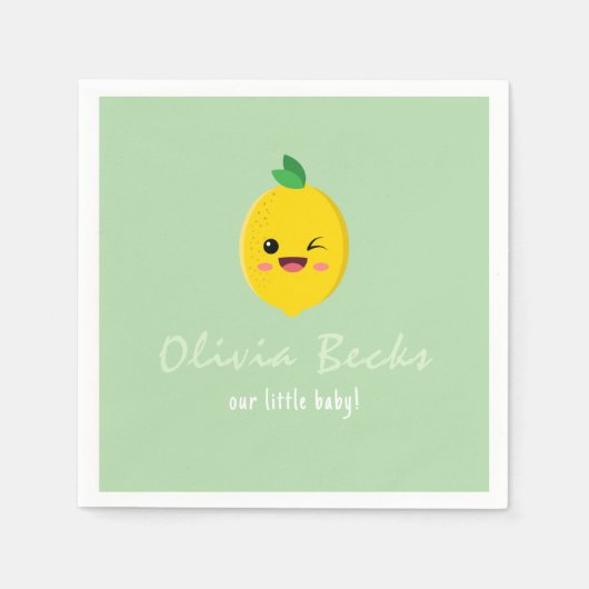 Citrus Lemon Baby shower Servet (Voorkant)