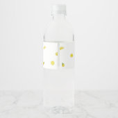Citrus Lemon Baby shower Waterfles Etiket (Achterkant)