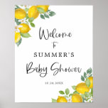 Citrus Lemon Baby Shower Welcome Sign Poster<br><div class="desc">Citrus Lemon Themed Baby Shower Welcome Sign | Lemon Baby Shower Signs</div>