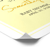 Citrus Lemon Baby shower Welkom Poster (Hoek)