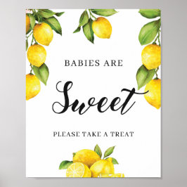 Citrus Lemon baby's zijn een lekker teken voor Bab Poster