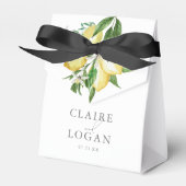 Citrus Lemon Bloemen Waterverf Bedankdoosjes (Voorkant Zijde)