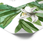 Citrus Lemon Bloemen Waterverf Zitkaarten Poster (Hoek)