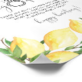 Citrus Lemon Bloemenring Hunt Vrijgezellenfeest sp Poster (Hoek)