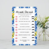 Citrus Lemon Blue Tegel Vrijgezellenfeest spel (Staand voorkant)