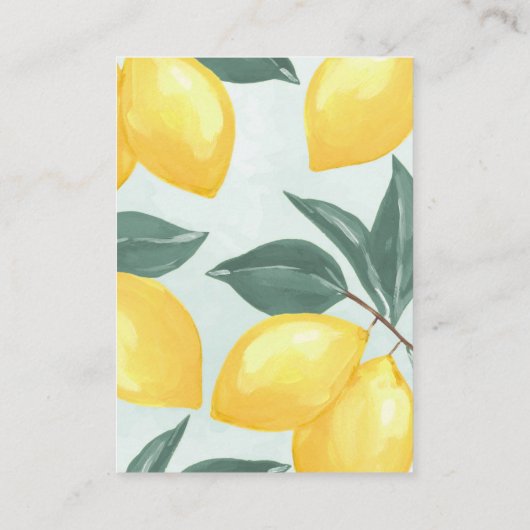 Citrus Lemon Book Request for Baby Kaart Insert (Achterkant)