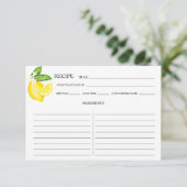 Citrus Lemon Botanical Recipe Card (Staand voorkant)