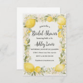 Citrus Lemon bruids douche uitnodiging (Voorkant / Achterkant)
