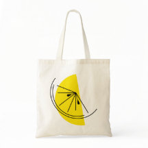 Citrus Lemon canvas tas
