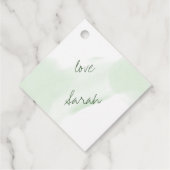 Citrus Lemon Casual Script Gepersonaliseerde Favor Bedankjes Labels (Achterkant)