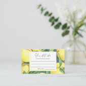 Citrus Lemon - Datum nachtelijke ideeën \ Datum ja Informatiekaartje (Staand voorkant)