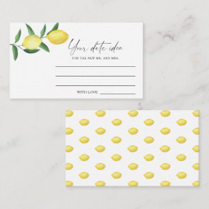 Citrus Lemon - Datum nachtelijke ideeën \ Datum ja Informatiekaartje