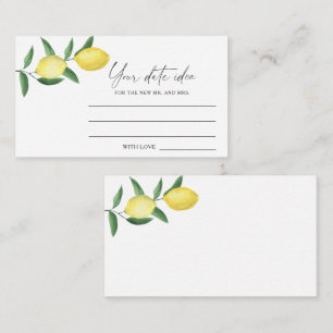 Citrus Lemon - Datum nachtelijke ideeën \ Datum ja Informatiekaartje