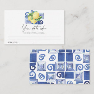 Citrus Lemon - Datum nachtelijke ideeën \ Datum ja Informatiekaartje