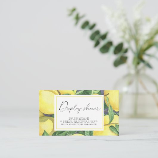 Citrus lemon - Display douche Informatiekaartje (Staand voorkant)