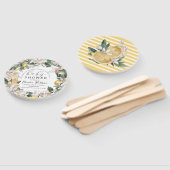 Citrus Lemon Floral Waterverf Baby shower Handwaaier (Niet-gemonteerd)