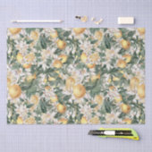 Citrus Lemon Floral Waterverf Baby shower Tissuepapier (Craft)