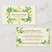 Citrus Lemon Fresh Fruit beige vanilla room Visitekaartje (Voorkant / Achterkant)