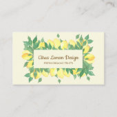 Citrus Lemon Fresh Fruit beige vanilla room Visitekaartje (Voorkant)